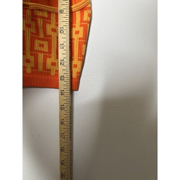 Zara Women's Limitless Contour Collection Orange Seamless Crop Top Size M-L - Picture 6 of 9